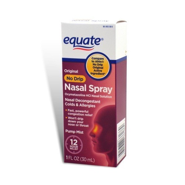 Equate - Nasal Spray, No Drip Original (compare To Afrin), 1 Fl Oz (Pack of 2)