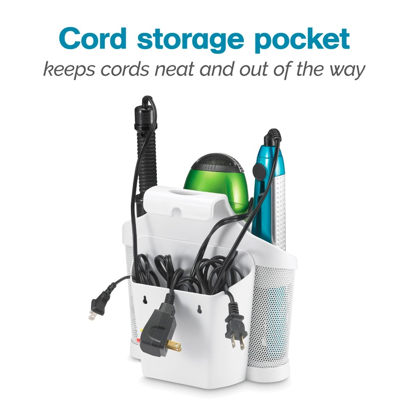 Polder Style Station, Tool Organizer for Hair Dryer, Curling Iron,