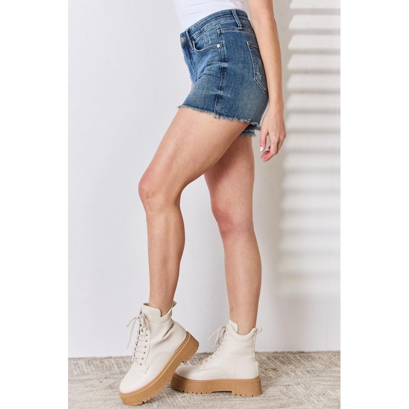 Judy Blue - Pantalones cortos para mujer con control de
