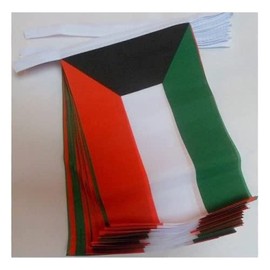 Kuwait 6 meters BUNTING Flag 20 flags 9'' x 6'' - Kuwaiti STRING flags 15 x 21 cm - AZ FLAG