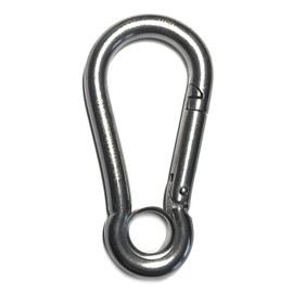 Stainless Steel 316 Spring Hook with Eyelet Carabiner 7/16" Marine Grade
