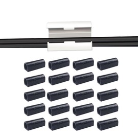 Neyiem Cable Clips, Cable Fastening, Wall Storage, For Cars, Concealed Wiring, Strong Double Sided Tape, Strips Cable Stand, Wire Fixing, Wire Clips, Organization (20 Pieces) Black