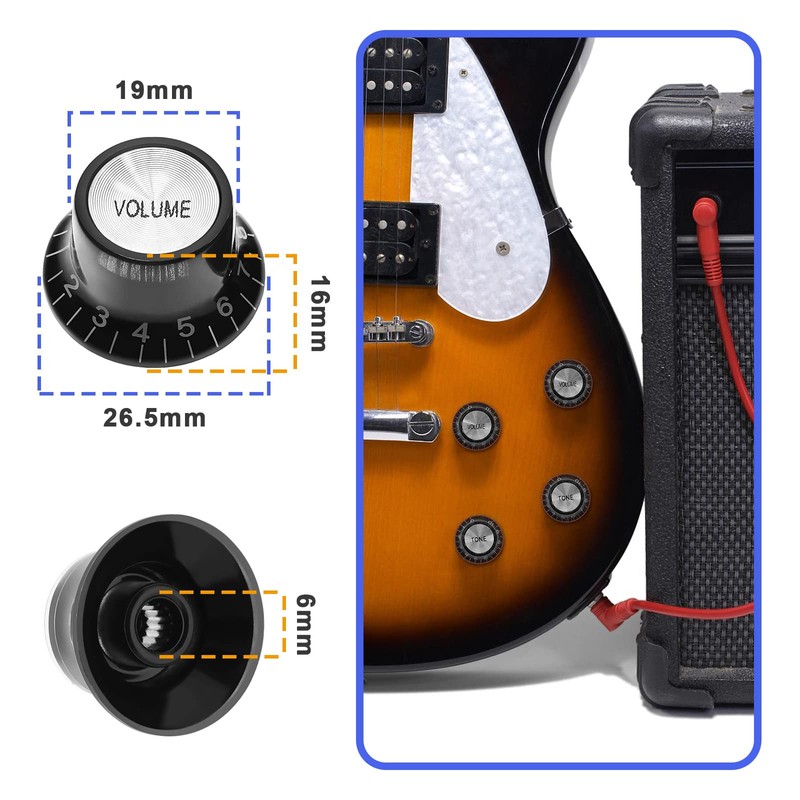 YINETTECH 4PCS Volume Tone Control Knobs Compatible with Fender Compatible