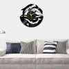 KingLive Black Record LED Clock Art Dolphin Wall Clock 12