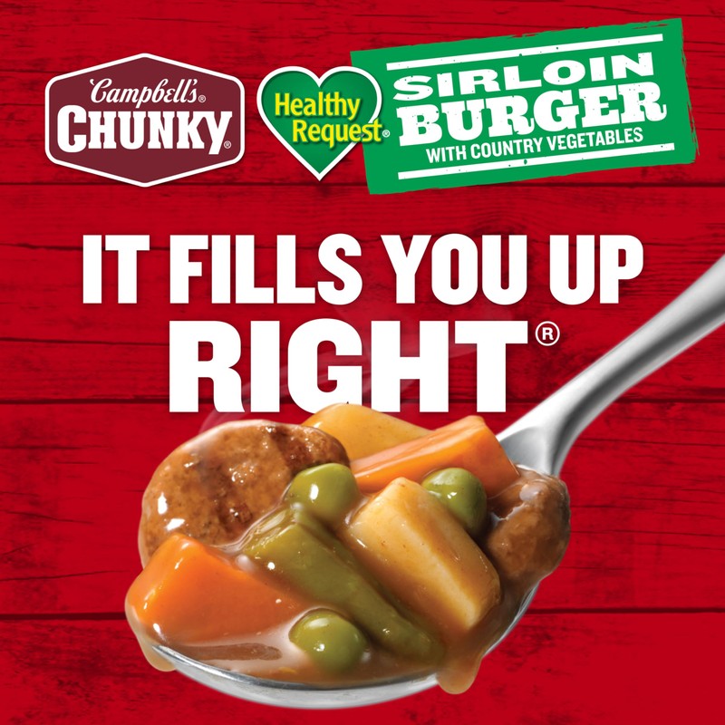 Campbell's Chunky Healthy Request Sirloin Burger With Country Vegetables Beef