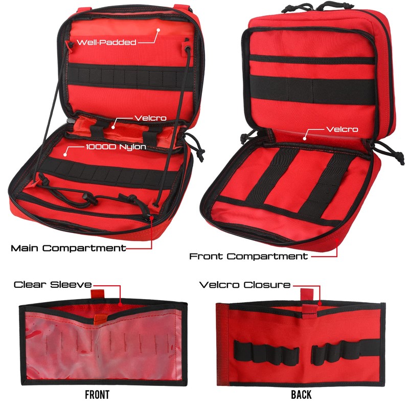 WYNEX Tactical Large Admin Pouch With Double Layer Design, Molle