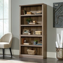 Sauder Select 5 Shelf Bookcase in Salt Oak