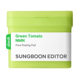 SUNGBOON EDITOR Ingredient Editor Green Tomato NMN Pore Peeling Pad, 6.0 fl oz (170 ml), Wiping Pad, Lotion Pad, Moisturizing, Resilient, Pore Care, Oil and Moisture Balance, Sebum, Korean Cosmetics