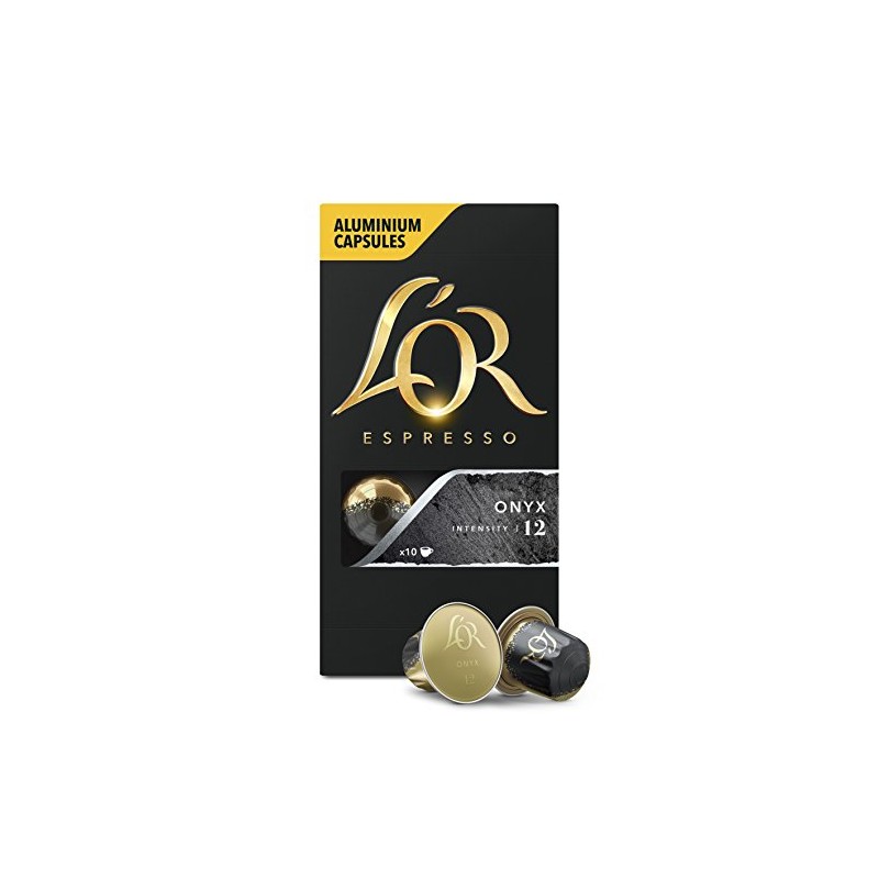 L'OR Espresso Onyx, Intensity 12 - Nespresso Compatible Capsules (10