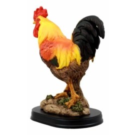 Ebros Proud Country Chicken Rooster Statue with Base 7.5" H