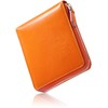 Eredita Men's Bi-fold Wallet, Zip Around - Tochigi Leather, orange