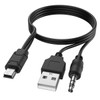 EAGLEGGO USB2.0 Charging Cord to Mini B Male and 3.5mm