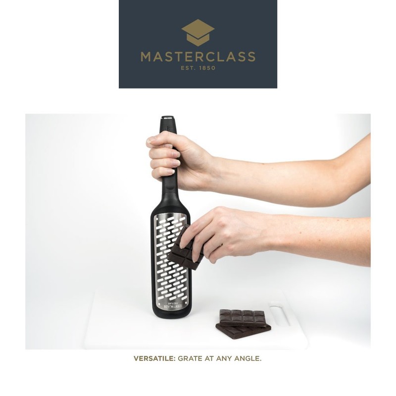 MasterClass West Blade Handheld Stainless Steel Cheese Grater with Handle,