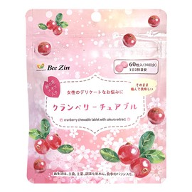 Healthy extract Bee Zin Cranberry Chewables with Cherry Blossom Extract, 0.5g x 60 Count - Approach the Trouble of Women Delicate Parts