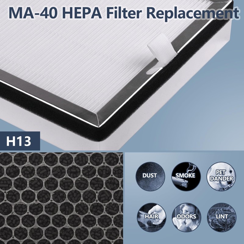 Midiex MA40 Replacement Filter Compatible with Modify Air Purifier MA-40