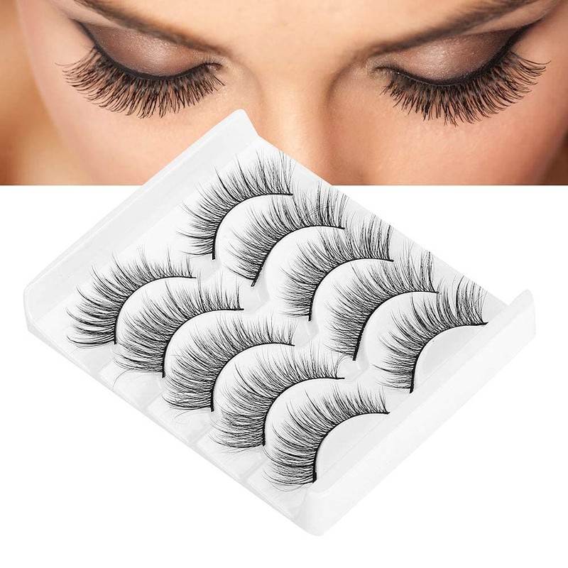 Pestañas Falsas De 5 Pares, Reutilizable Injerto Tridimensional De Extensión