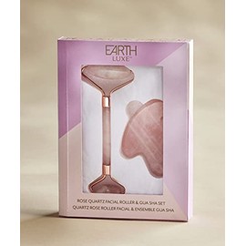 Giftcraft 935624 Facial Massage Kit, 6.7 inch Height, Stone and Alloy, Rose Quartz