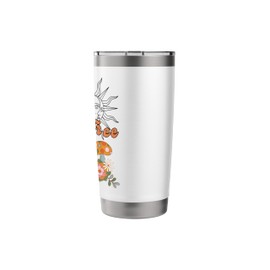Wild & Free Vintage 60s 70s Hippie Flowers Groovy Mushroom Stainless Steel Insulated Tumbler