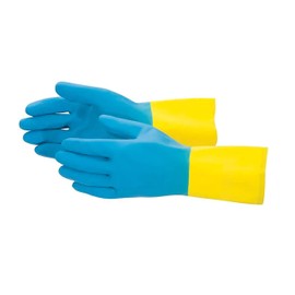 Chemical Resistant Gloves, Neoprene, Coated Latex, Small