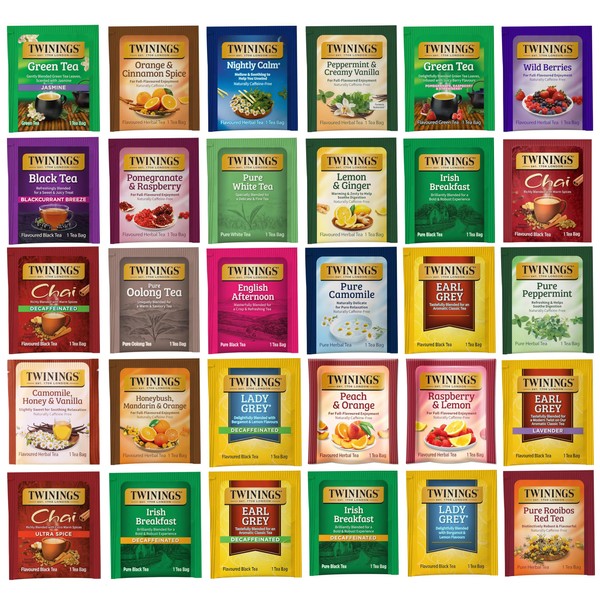 Twinings Tea Bags Sampler Assortment Variety Pack (30 Count) 30