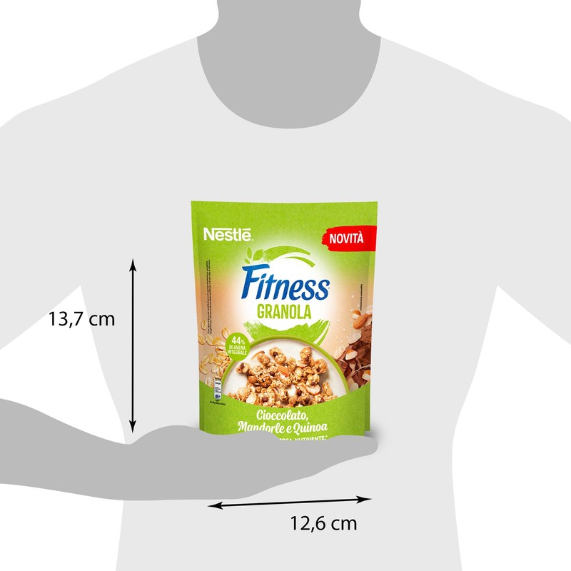 FITNESS Granola con Cioccolato, Mandorle e Quinoa 300g