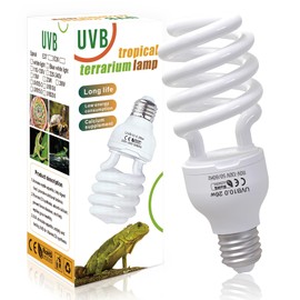 Capybland UVA UVB Reptile Light 10.0, 26W Desert UVB Compact Fluorescent Terrarium Lamp, UVB Light for Reptiles, UVB UVA Light Bulb for Reptiles Bearded Dragons Lizards Tortoises Snakes