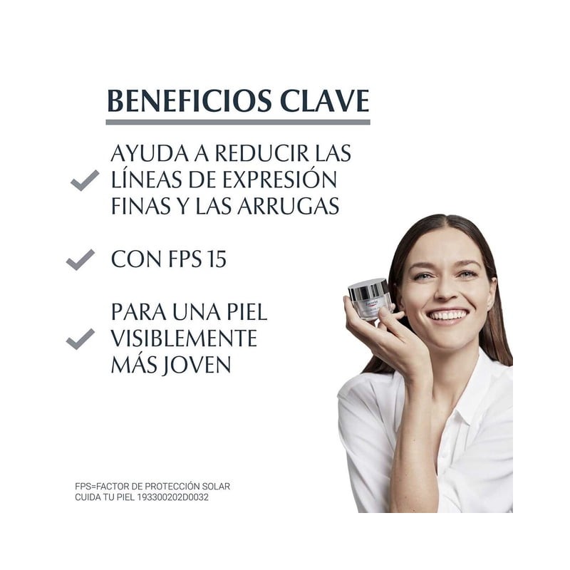 Crema facial Eucerin Hyaluron-filler de día para piel seca fps15