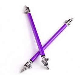Tiousmoky Splitter Strut Rods Adjustable 6"-9" Front Splitter Support Rods for Bumper Lip Splitter 2pc [Purple]