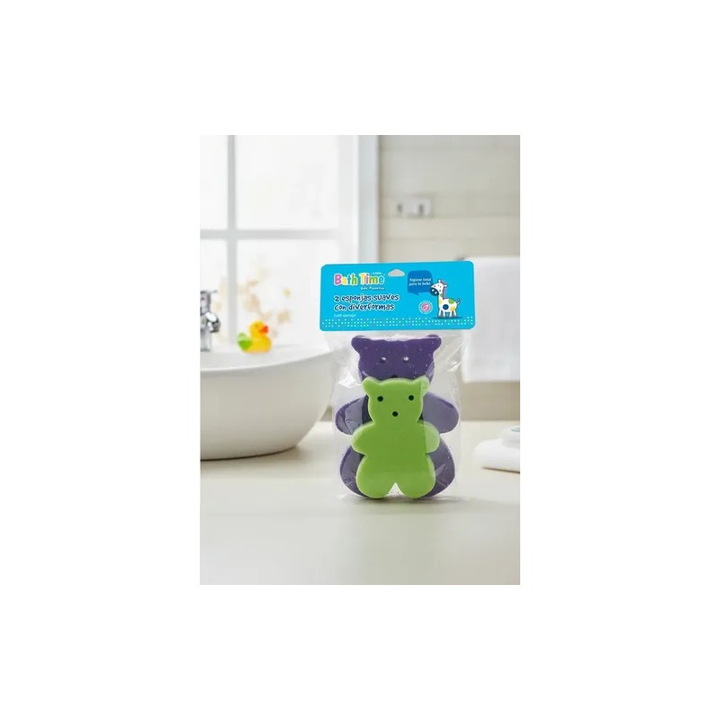 Esponjas Con Tela Extra Suave Para Bebe Bath Time 2