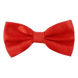 Time to Sparkle Bow Tie Mens Bowties Pre-tied Shape Clip on Bowtie Solid Men Formal Wear for kids, baby boys, toddler any age bow ties Red
