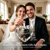 Engagement Gifts for Couples 2026, Heart Crystal Glass Ornament