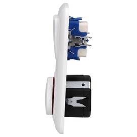 LED Dimmer Complete Set BUSCH JÄGER, led Rotary Dimmer Alpine white Reflex SI- new model 6523-U 102 (6523 U-102) in 2 compartment frame integrated incl. Rocker switch incl. rocker switch