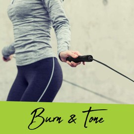 Nicole Miller Jump Rope, Speed 9 feet Jumping Ropes Workout for Kids, Women, Men with Rubberized Non-Slip Handles (Black)