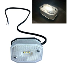 MelTruck® White LED Outline Light for Trucks 12 V 24 V with Reflector 3 LEDs E9