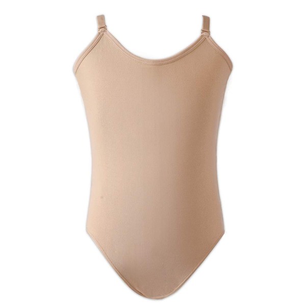 Stelle Girls Nude Seamless Undergarment Camisole Leotard for Dance/Ballet/Gymnastics (Nude, 6-8 Years)