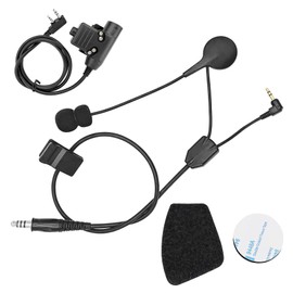 COMBATGEAR Y Cable Connector Boom Mic U94 PTT for Howard Leight Safety Earmuffs,Compatible with Sordi Supree Pro X Earmuffs Convert into Communicated Headset