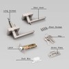 Gobrico 5 Pack Exterior Door Levers Satin Nickel Door Handles