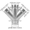 4" Inch W-Shape Ducting Splitter - 45 Degree Galvanized Steel