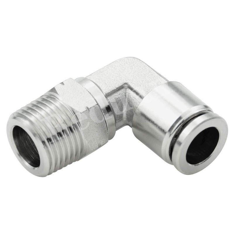 Beduan Push to Connect Fitting Elbow, 1/4" Tube OD x