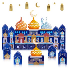 Dreamtop 30 Ramadan Calendars for Crafts and Filling Children DIY Ramadan Gift Boxes Children Eid Mubarak Folding Boxes for Decorating Gift Boxes for Crafts Eid Mubarak Reusable
