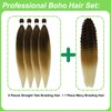 Marrone Bionda Treccia Capelli Pre Stretched Knotless Boho Treccia Capelli