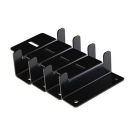 LOWENERGIE 4 x Metal Solar Panel Mounting Bracket Set Kit Aluminium Caravan Boat (Black)