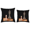 Pawn Queen Chess Player Mirror Reflection Potential Throw Pillow