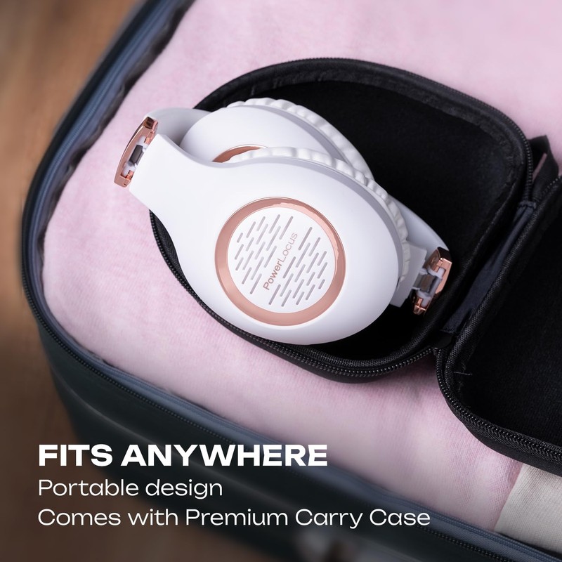 Bluetooth Headphones Over-Ear, PowerLocus Wireless Headphones, Hi-Fi Stereo Deep Bass,