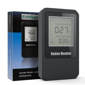 Smart Digital Radon Detector with LCD Display Air Quality Monitoraccuracy: 5% ±0.14pCi/L, Measurement Range: <9999BQ/M3