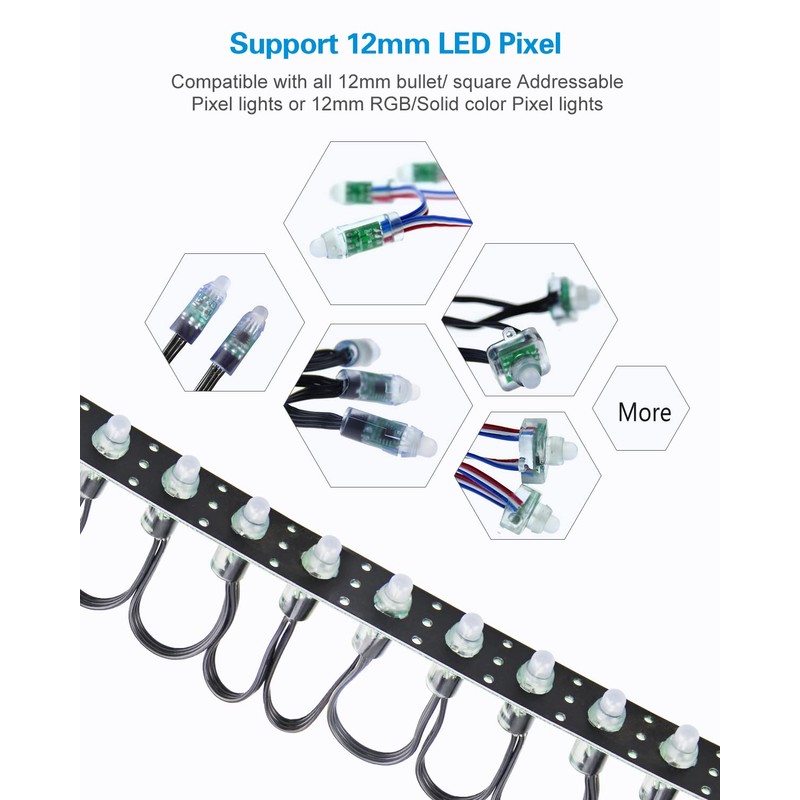 ALITOVE Mounting Strip for 12mm WS2811 Pixel 5V 12V 24V