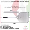 Perforated Pizza Peel 13"W x 16.7"L- Professional Restaurant Grade Large