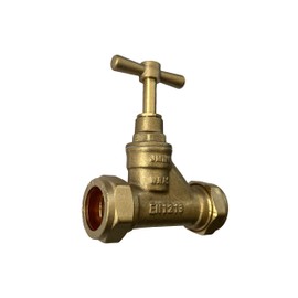 22mm Stopcock Brass Compression Valve - Durable Stopcock Valve with BS1010 and BS EN1213 Standards, 22mm Stop Tap 22mm Isolation Valve for Water Mains.