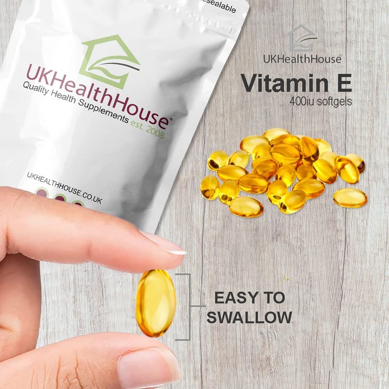 Premium - Vitamin E 400iu Capsules x 180 - Anti-Oxidant,