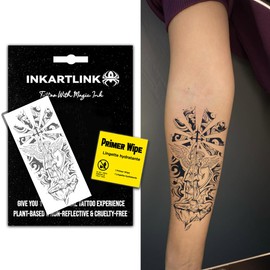 INKARTLINK Semi Permanent Tattoo, party tattoo, beautiful and realistic design, fun tattoo experience, cruelty-free, non-reflective, waterproof (Angel of Justice)